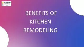 BENEFITS OF KITCHEN REMODELING