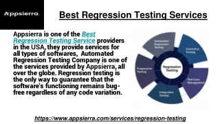 best regression testing services