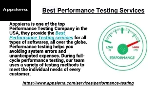 best performance testing services