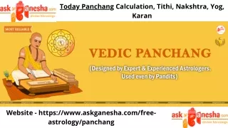 today panchang calculation tithi nakshtra