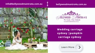 Wedding carriage sydney | pumpkin carriage sydney