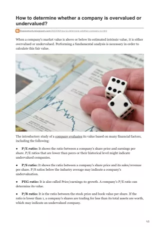 how to determine whether a company is overvalued