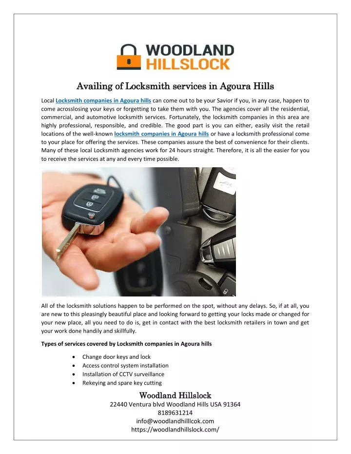 availing of availing of locksmith services