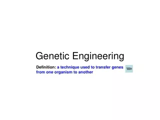 Molecular Genetics (part 2) - Genetic Engineering