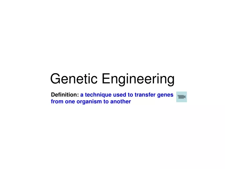 genetic engineering