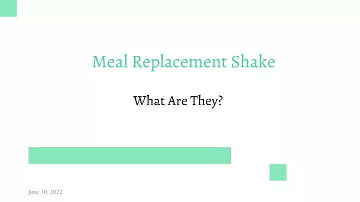 meal replacement shake