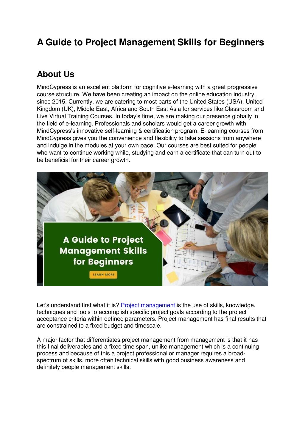 PPT - A Guide to Project Management Skills for Beginners PowerPoint ...