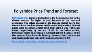 polyamide price trend and forecast