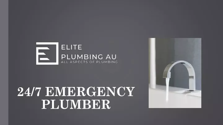 24 7 emergency plumber