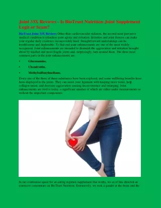 joint 33x reviews is biotrust nutrition joint