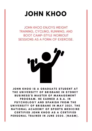 John Khoo | Well Known Personal Trainer