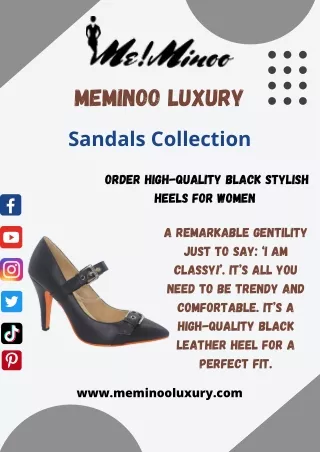 Order High-Quality Black Stylish Heels For Women Online – Meminooluxury