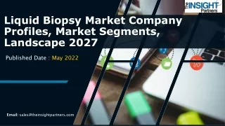 Liquid Biopsy Market Sales Revenue, Growth Factors, Future Trends 2027