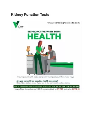 Kidney Function Tests