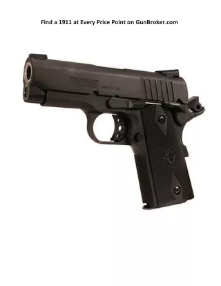 Find a 1911 at Every Price Point on GunBroker.com