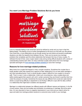 love marriage problem solutions