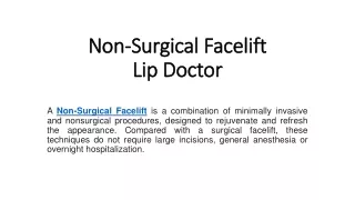 Non-Surgical Facelift