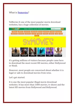 what is 9xmovies