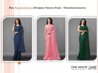 buy sequin sarees designer sarees from oneminutesarees