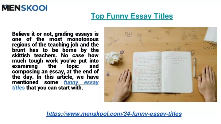 top funny essay titles