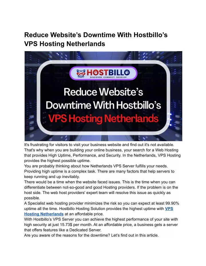 reduce website s downtime with hostbillo