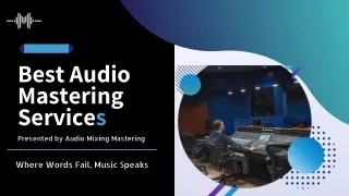 Best Audio Mastering Services -  Audio Mixing Mastering