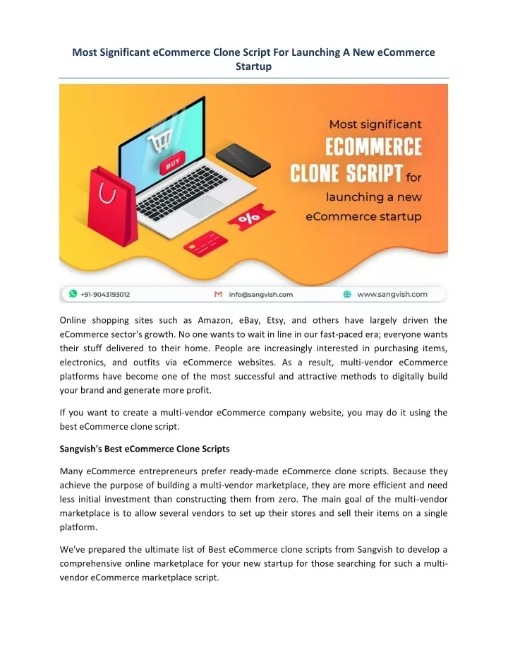 most significant ecommerce clone script