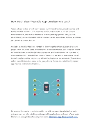 how much does wearable app development cost