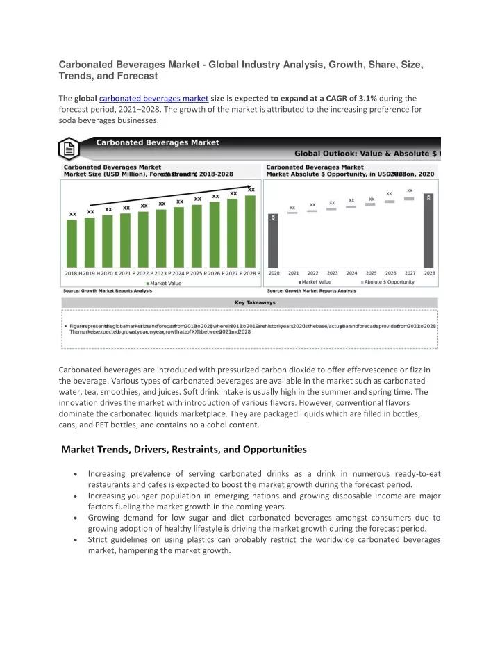 carbonated beverages market global industry