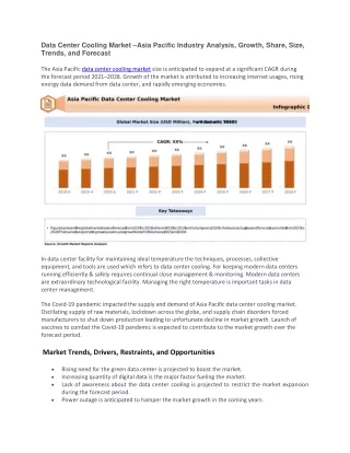 data center cooling market asia pacific industry