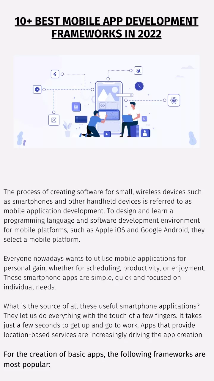 10 best mobile app development frameworks in 2022