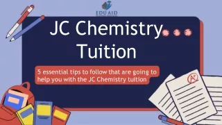 JC Chemistry Tuition