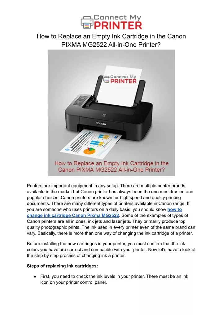 how to replace an empty ink cartridge