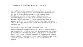 Mcafee telefoonnummer