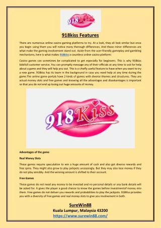 918kiss Features