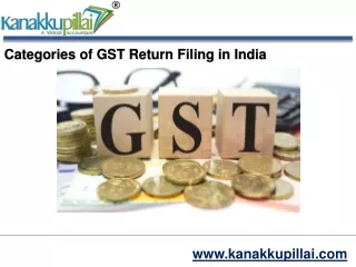 categories of gst return filing in india