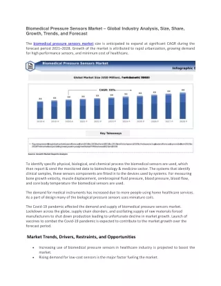 biomedical pressure sensors market global