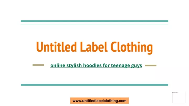 untitled label clothing