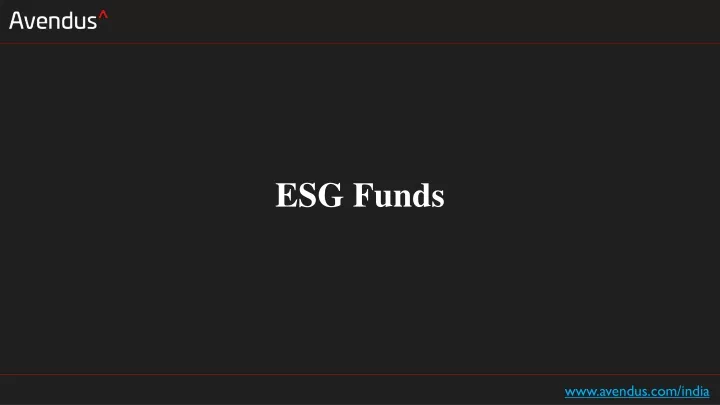 esg funds