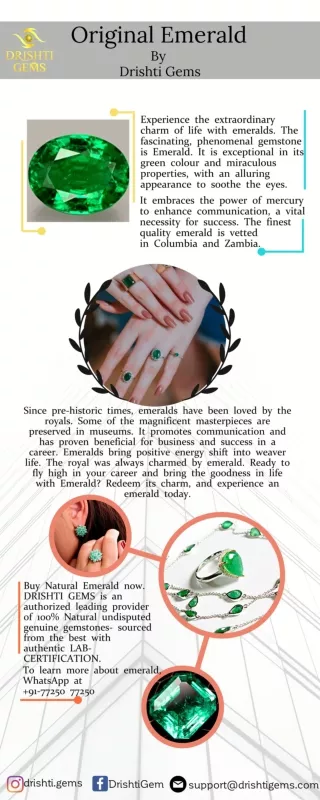 Natural Emerald Infographic | Drishti Gems