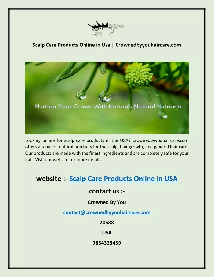 scalp care products online