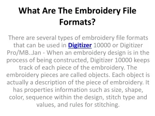 what are the embroidery file formats