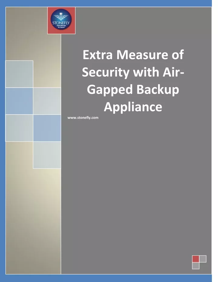 extra measure of security with air gapped backup