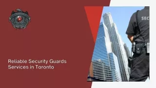 Reliable Security Guards Services in Toronto