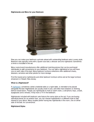 nightstands and more for your bedroom