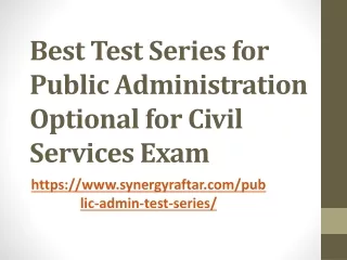 Best Test Series for Public Administration Optional for Civil Services Exam