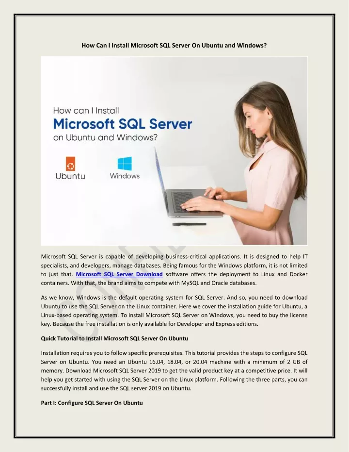 how can i install microsoft sql server on ubuntu