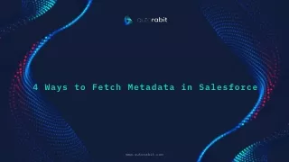 4 Ways to Fetch Metadata in Salesforce | Salesforce Metadata