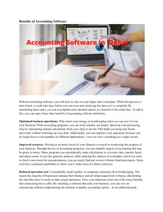 benefits of accounting software
