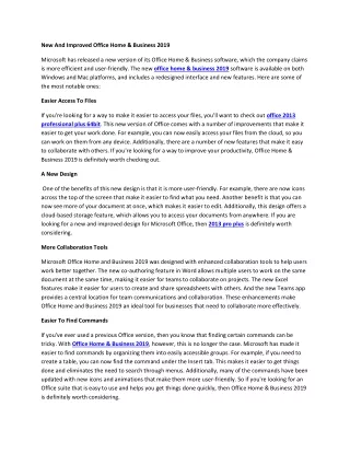 new and improved office home business 2019